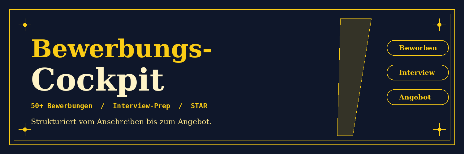 Bewerbungs-Cockpit Cover